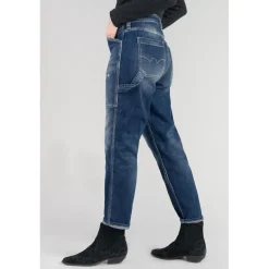 Jeans loose, large - Bleu en coton