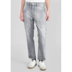 Jeans loose, large 400/60 girlfriend taille haute, 7/8ème gris Ava