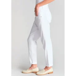 Jeans loose, large 400/60, longueur 34 blanc Dee en coton