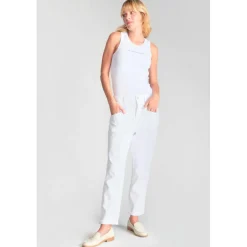 Jeans loose, large 400/60, longueur 34 blanc Dee en coton