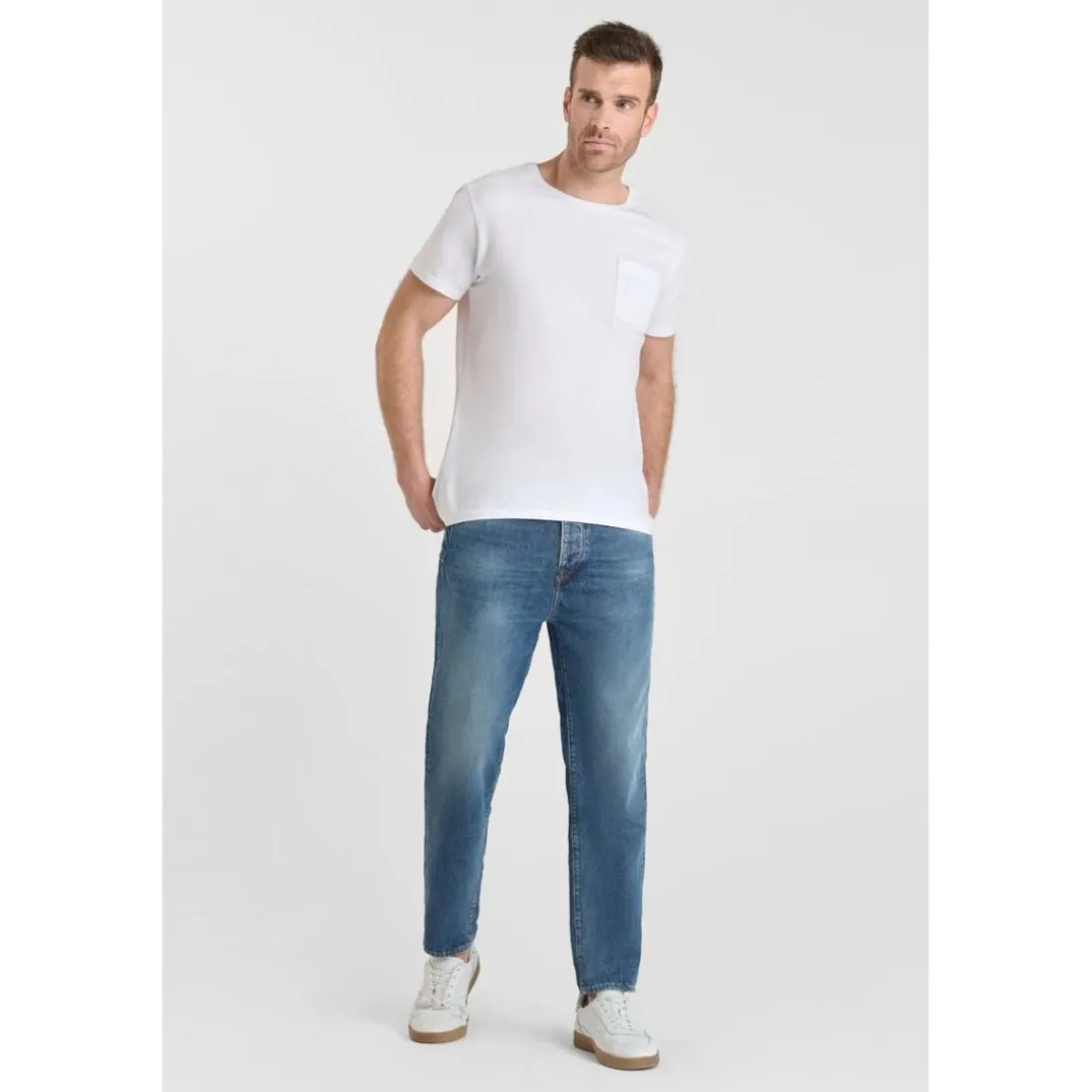 Jeans loose, large 1999, longueur 34 bleu Ebbe