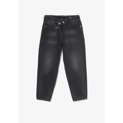 Jeans loose, large 1998, longueur 34 noir en coton