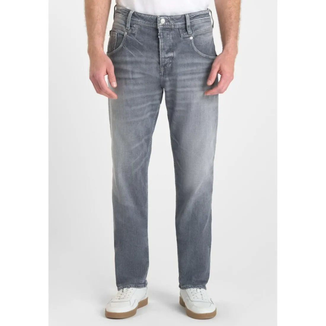 Jeans loose, large 800/60 loose , longueur 34 gris Cleo en coton