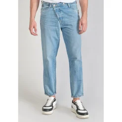 Jeans loose, large 1998, 7/8ème bleu en coton Amos