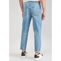 Jeans loose, large 1998, 7/8ème bleu en coton Amos