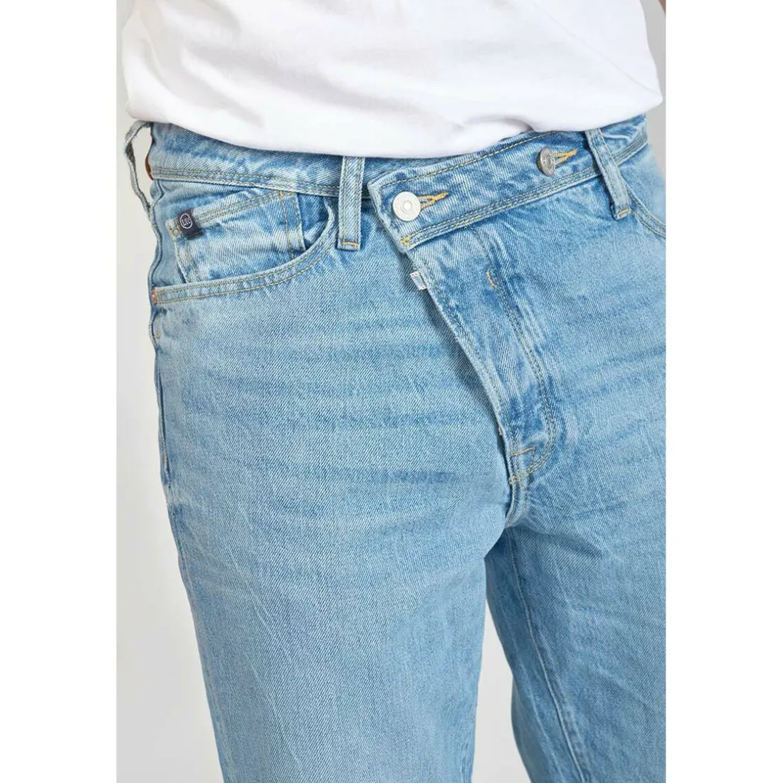 Jeans loose, large 1998, 7/8ème bleu en coton Amos