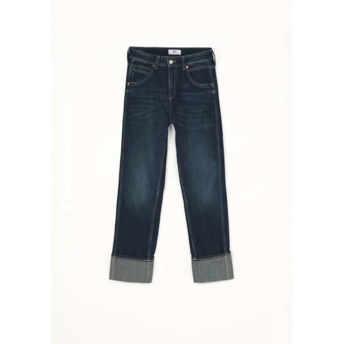 Jeans loose, large 400/60, 7/8ème bleu Tia