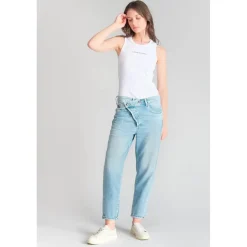 Jeans loose, large cosy, 7/8ème bleu Lucie
