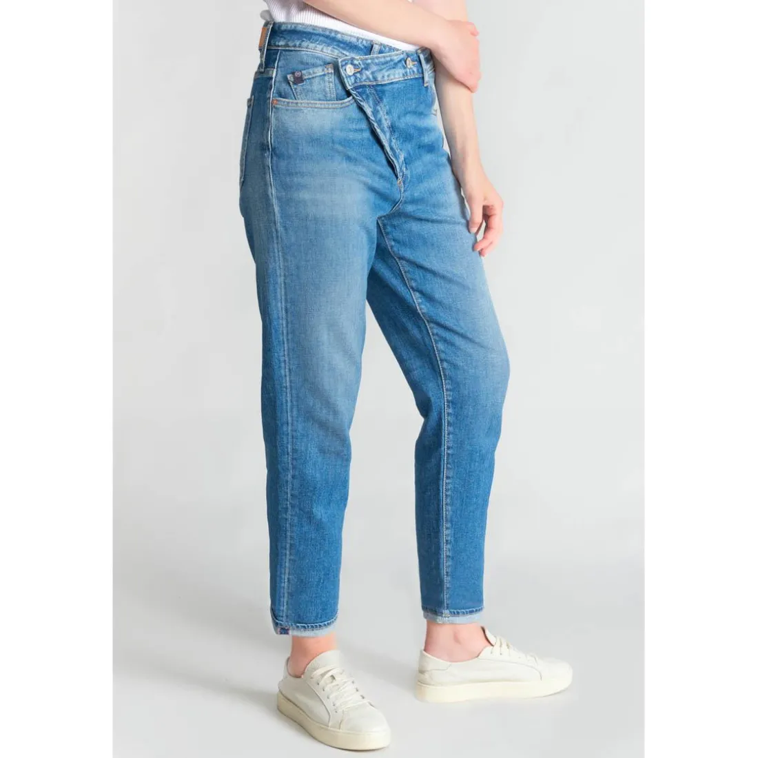 Jeans loose, large cosy, 7/8ème bleu Fawn