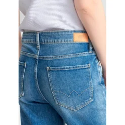 Jeans loose, large cosy, 7/8ème bleu Fawn