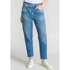 Jeans loose, large cosy, 7/8ème bleu Fawn