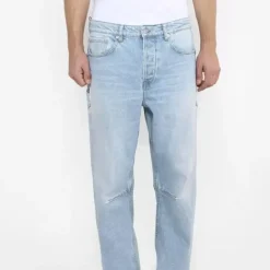 Jeans loose, large HOBO, longueur 34 bleu en coton Wynn