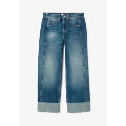 Jeans loose, large LEAL, longueur 34 bleu en coton Page