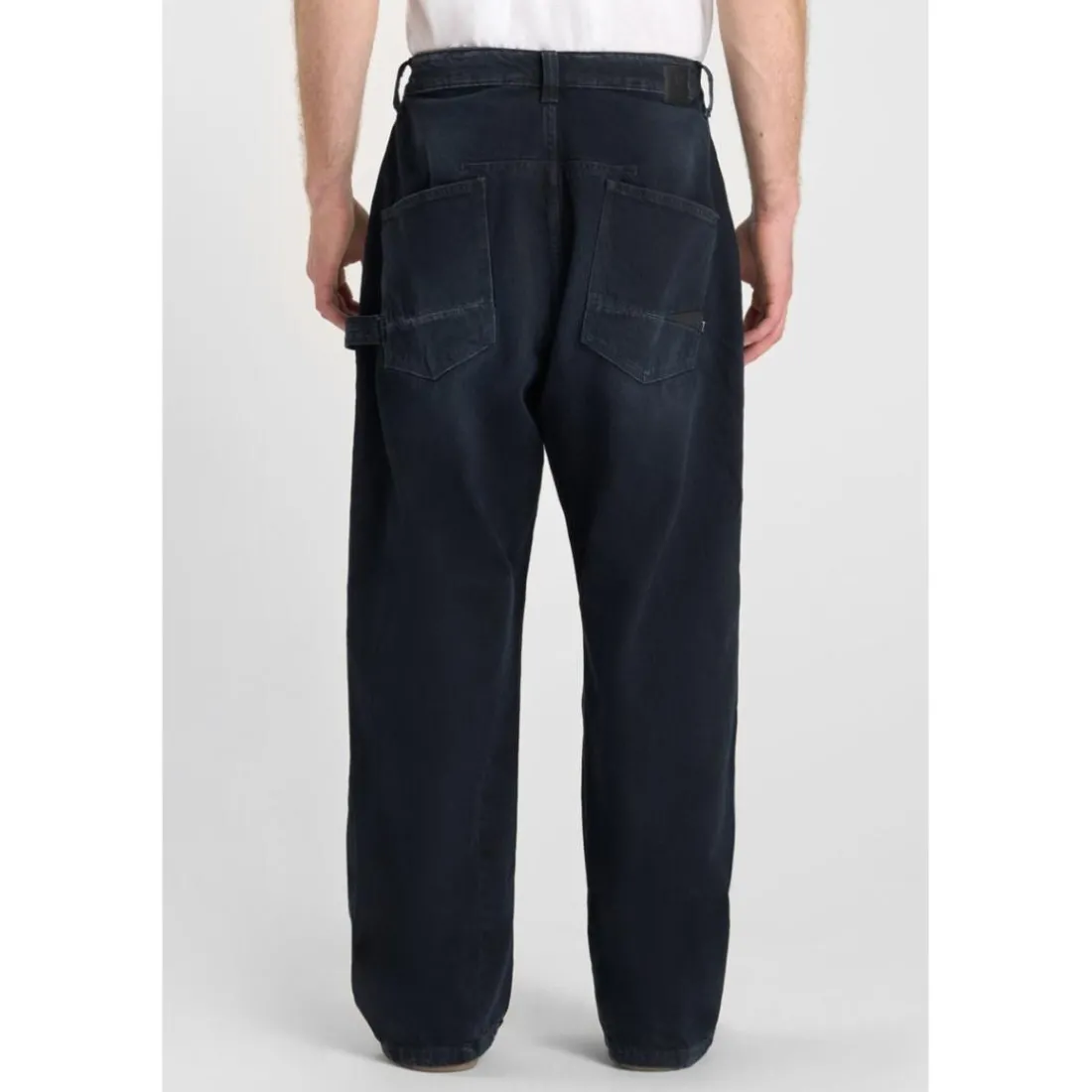 Jeans loose, large LUDOLF, longueur 34 bleu Karl en coton