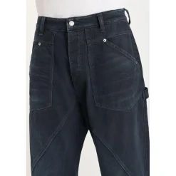 Jeans loose, large LUDOLF, longueur 34 bleu Karl en coton