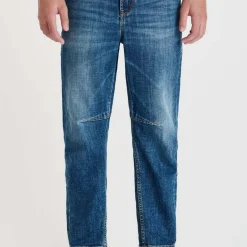 Jeans loose, large NOAH, longueur 34 bleu Mo