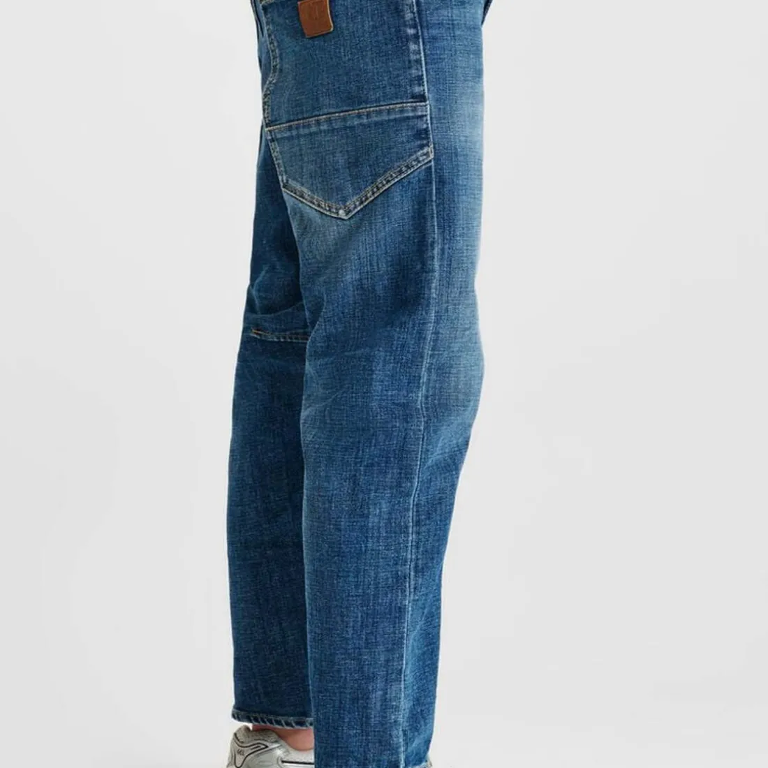 Jeans loose, large NOAH, longueur 34 bleu Mo