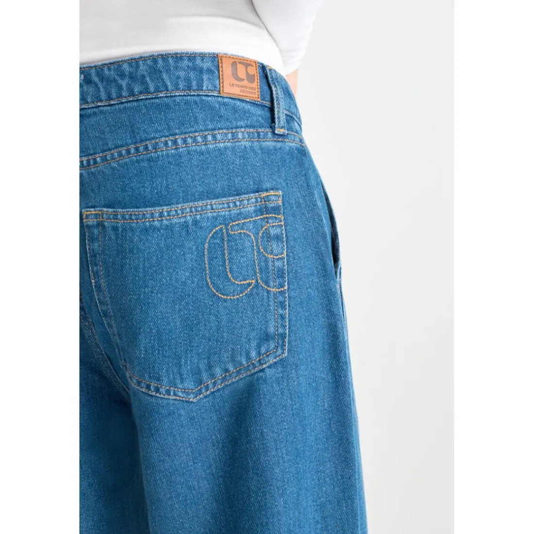 Jeans loose, large VICTORIA, longueur 34 bleu Kali