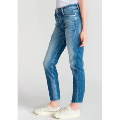 Jeans mom 400/17, 7/8ème bleu en coton Kaye