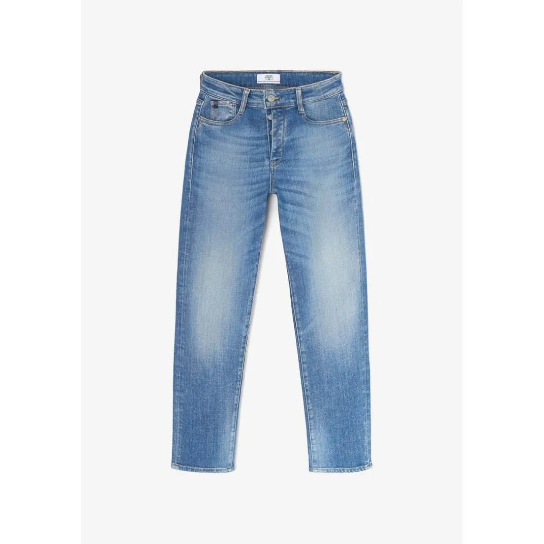 Jeans mom 400/17, 7/8ème bleu en coton Kaye