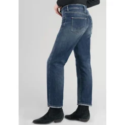 Jeans mom 400/18, 7/8ème bleu en coton Tess