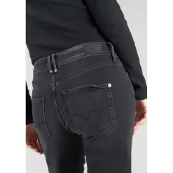 Jeans mom 400/18, 7/8ème noir en coton