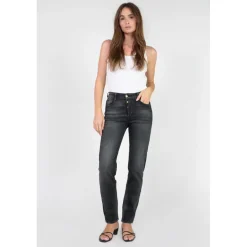 Jeans mom 400/17 mom taille haute 7/8ème, 7/8ème noir en cuir Ione