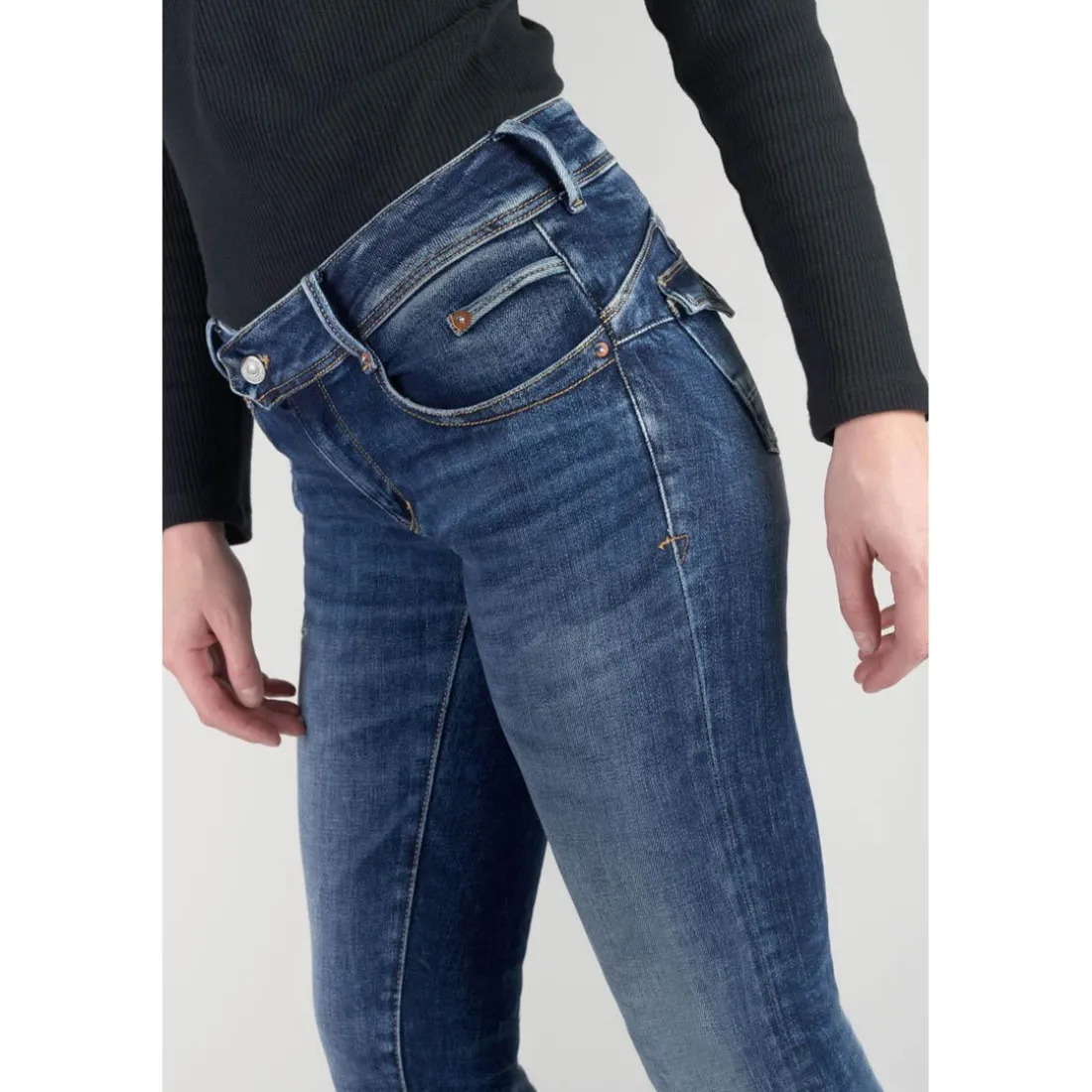 Jeans push-up droit PULP bleu en coton