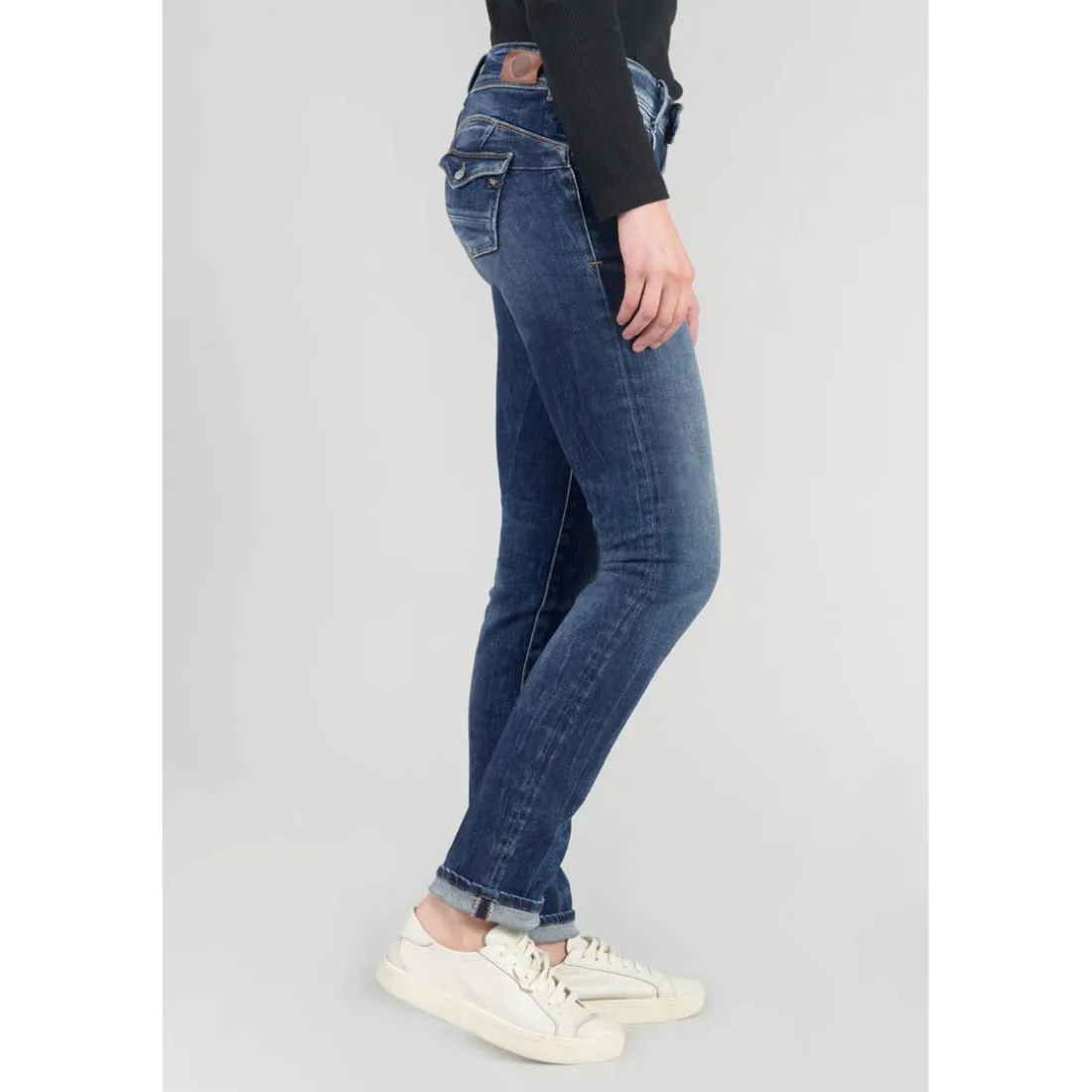 Jeans push-up droit PULP bleu en coton