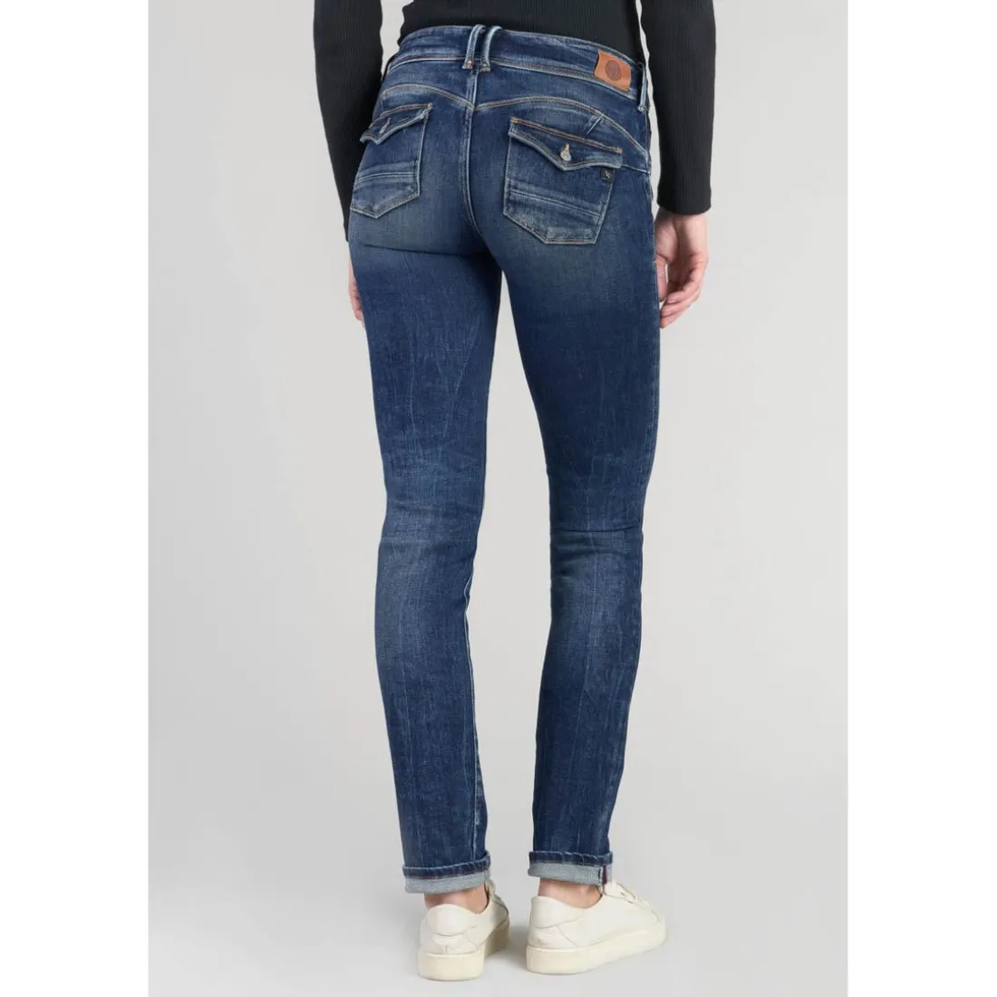 Jeans push-up droit PULP bleu en coton