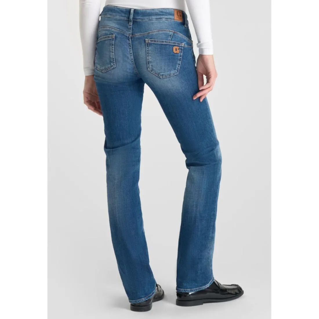 Jeans push-up regular, droit PULP, longueur 34 bleu Page en coton