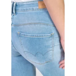 Jeans push-up regular, droit taille haute PULP, 7/8ème bleu Lana