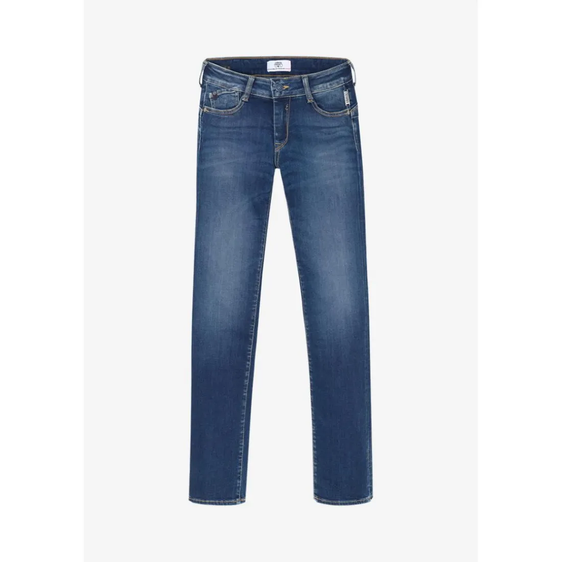 Jeans push-up regular, droit PULP, longueur 34 bleu Mila en coton