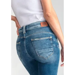 Jeans push-up regular, droit taille haute PULP, 7/8ème bleu Esme