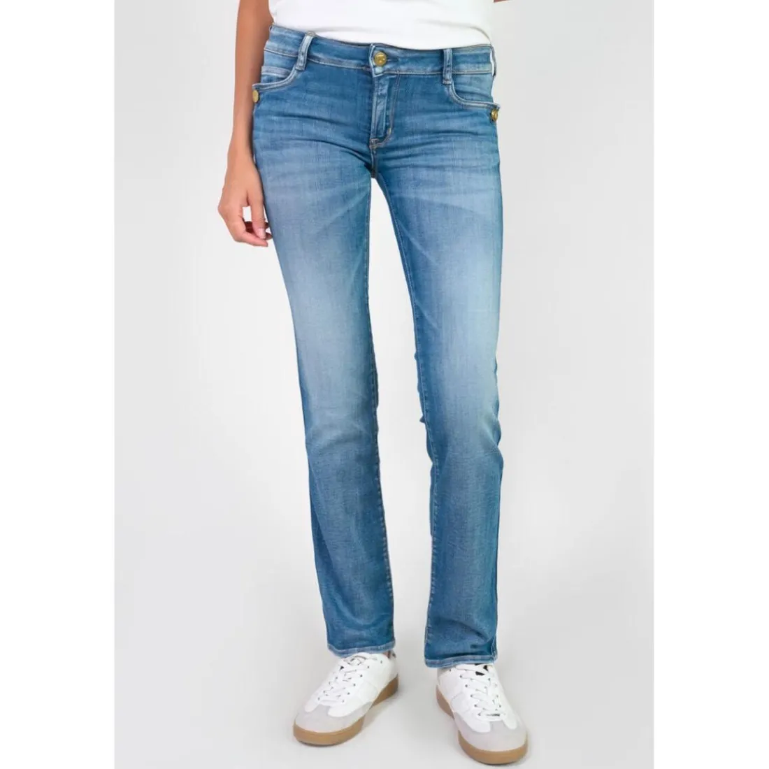 Jeans push-up regular, droit PULP, longueur 34 bleu Faye