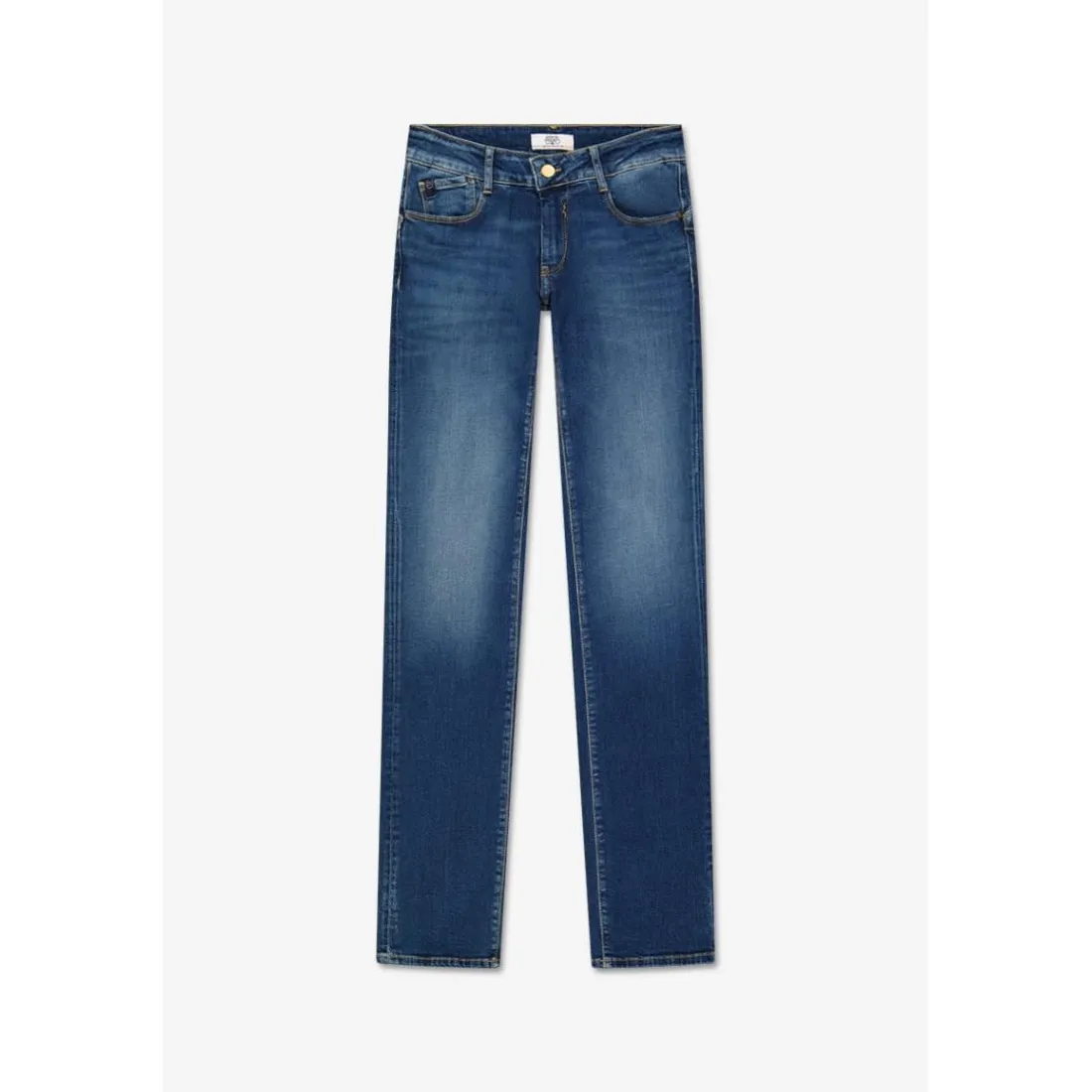 Jeans push-up regular, droit PULP, longueur 34 bleu Lucy en coton
