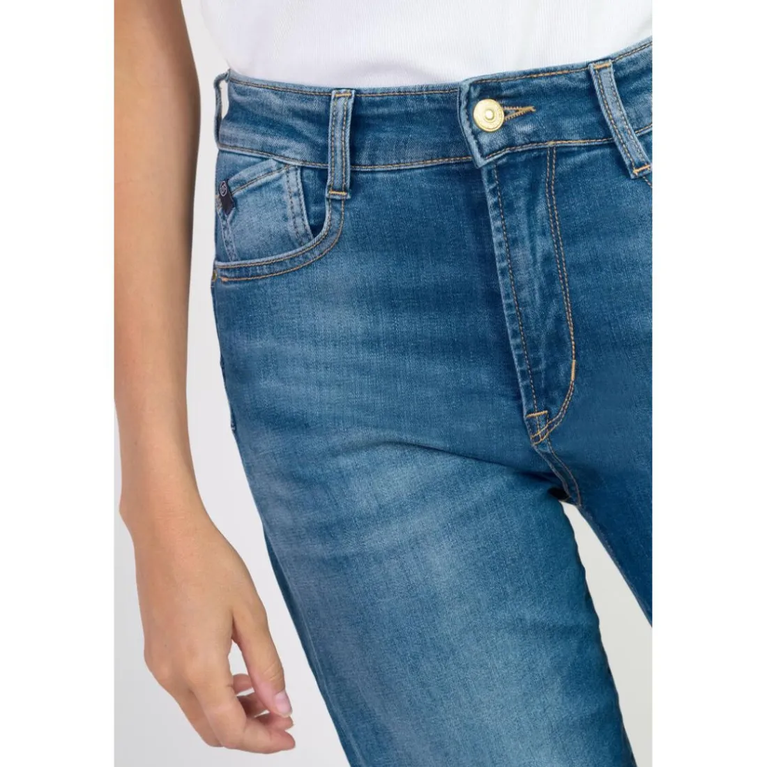 Jeans push-up regular, droit taille haute PULP, 7/8ème bleu Julia