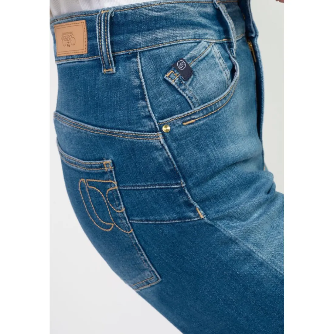 Jeans push-up regular, droit taille haute PULP, 7/8ème bleu Julia