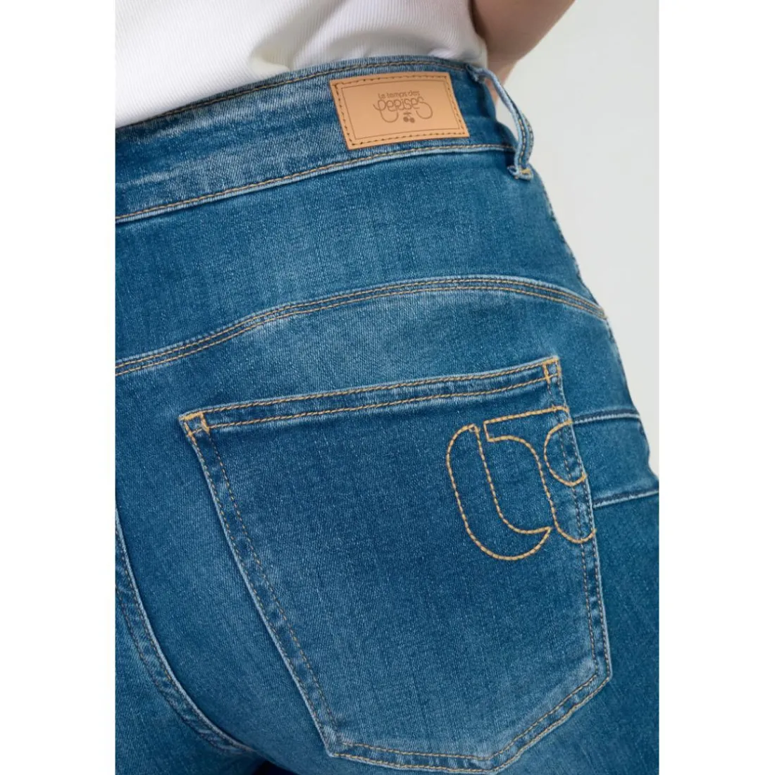 Jeans push-up regular, droit taille haute PULP, 7/8ème bleu Julia