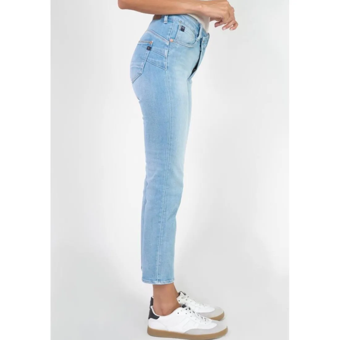 Jeans push-up regular, droit taille haute PULP, 7/8ème bleu Rose