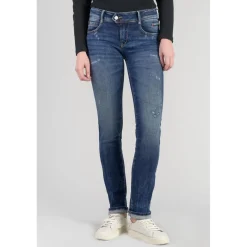 Jeans push-up regular, droit PULP, longueur 34 bleu en coton Opal
