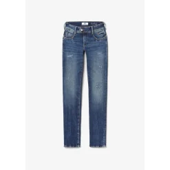 Jeans push-up regular, droit PULP, longueur 34 bleu en coton Opal