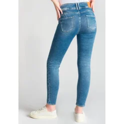 Jeans push-up slim Fermer ULTRA PULP, 7/8ème bleu Gigi en coton