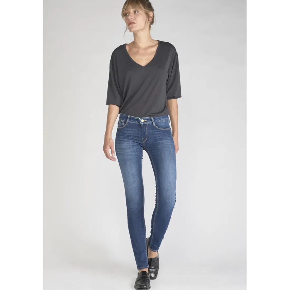 Jeans push-up slim PULP, longueur 34 bleu Juno