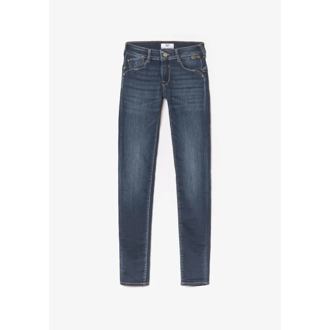 Jeans push-up slim PULP, longueur 33 bleu en coton Demi