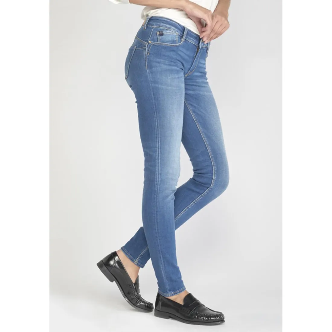 Jeans push-up slim PULP, longueur 34 bleu Noémie