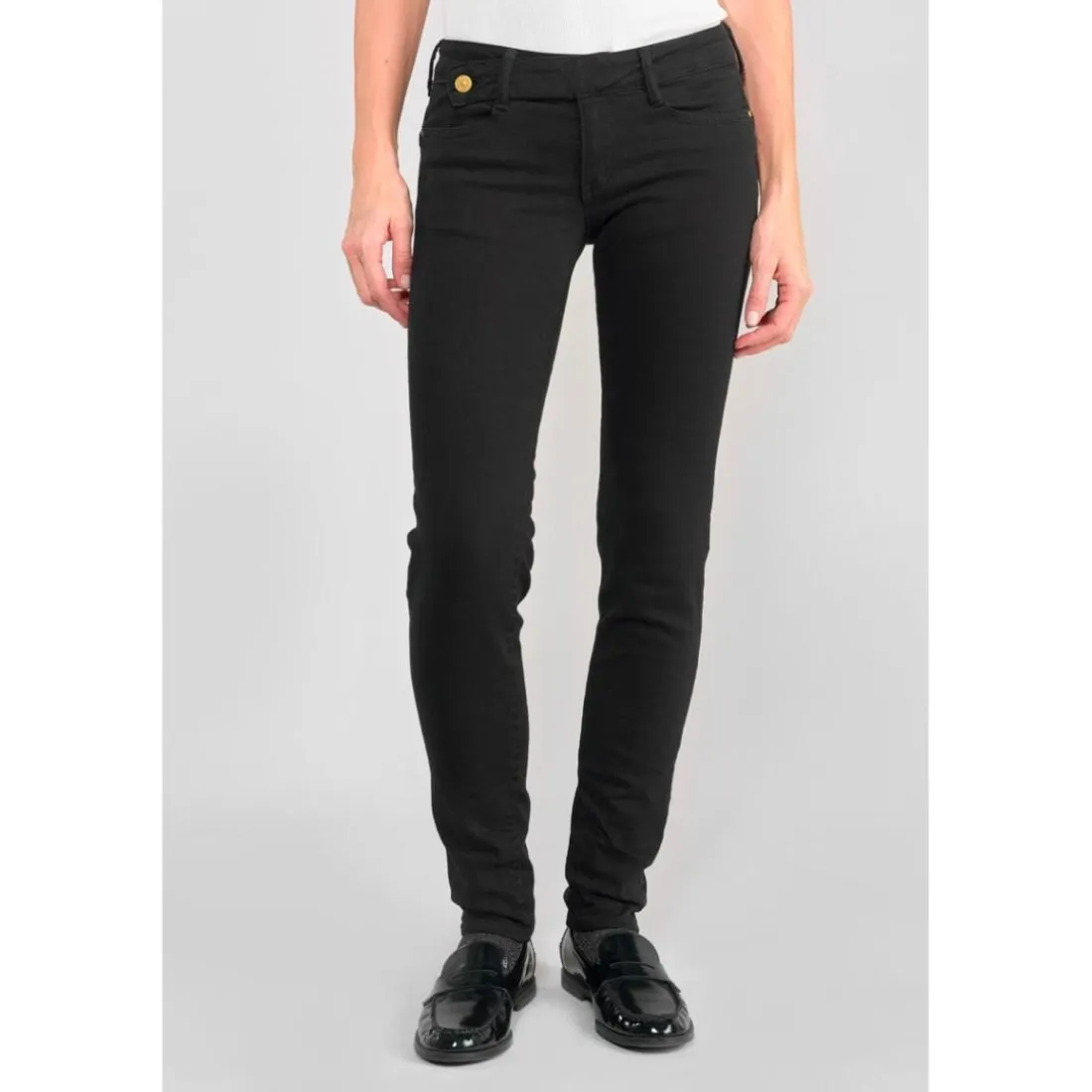 Jeans push-up slim PULP, longueur 34 noir Sam en coton