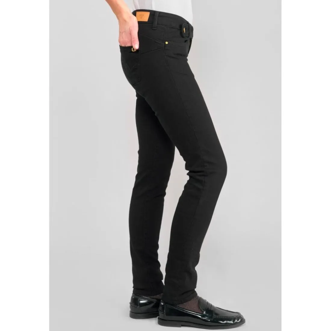 Jeans push-up slim PULP, longueur 34 noir Sam en coton