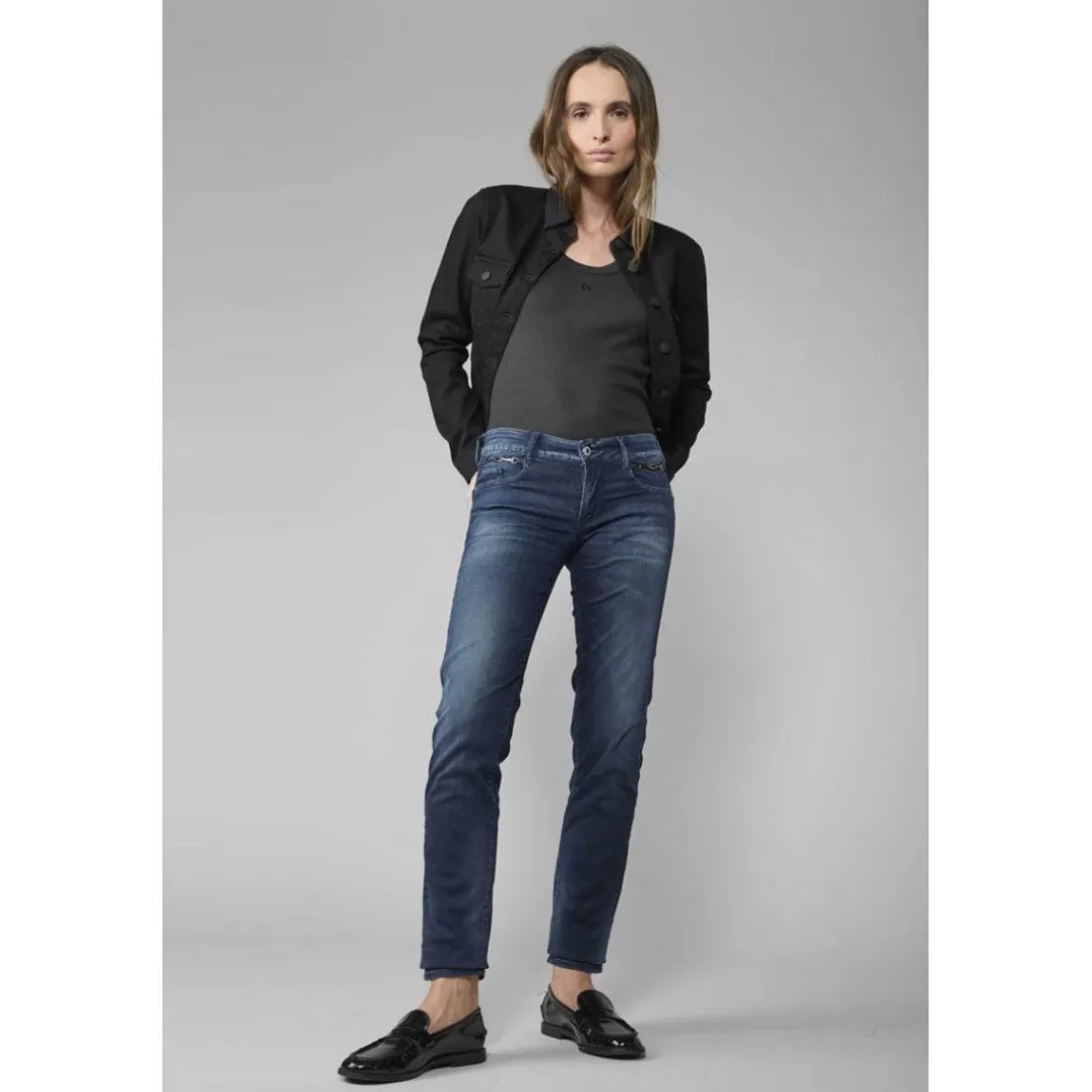 Jeans push-up slim PULP, longueur 34 bleu Dina