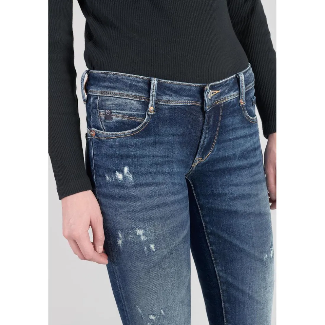 Jeans push-up slim PULP, 7/8ème bleu en coton Sloan